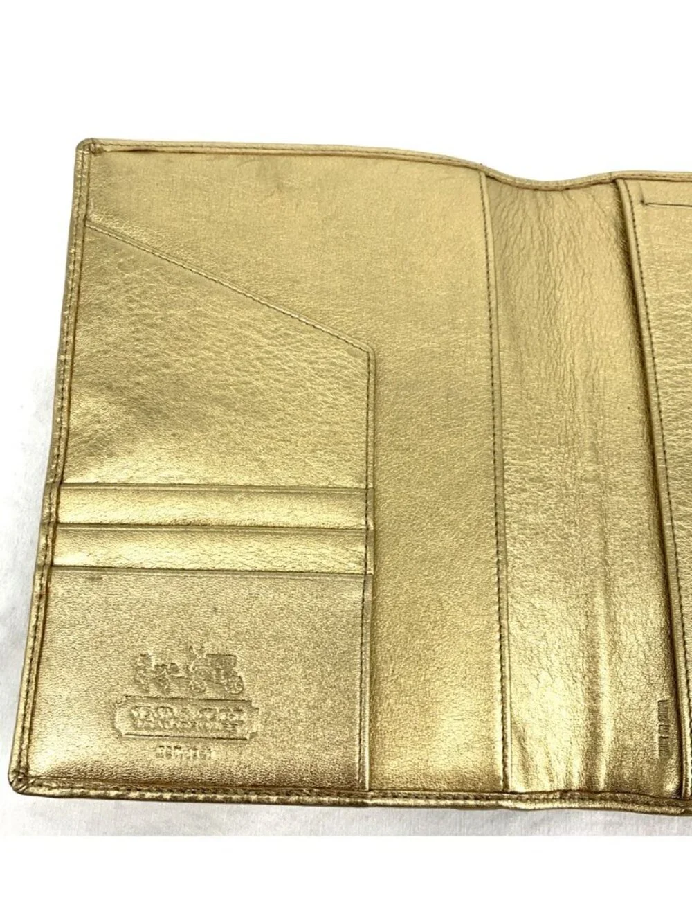 Coach Leather Legacy Agenda Gold Turn Lock Planner & Pen Passport Holder 2008